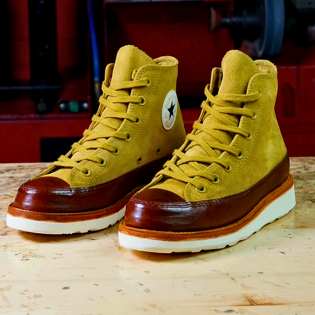 Converse Chuck Taylor All Star Hi Sneaker Resole Handmade Leather Upgrade KWShoeRepair