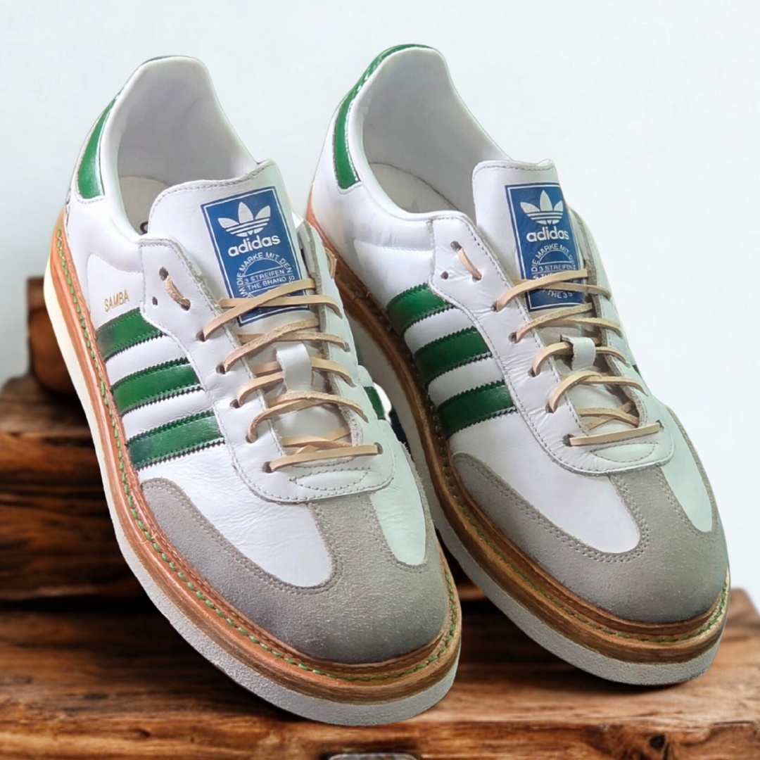 adidas gazelle silver green womens Custom Adidas Sneaker Recrafting
